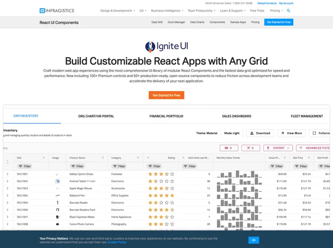 Igniteui React screenshot