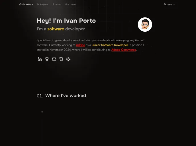 screenshot of Portfolio