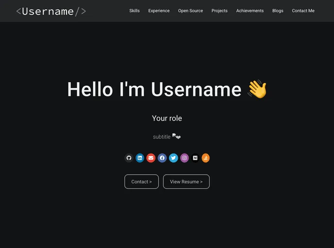 screenshot of ReactFolio