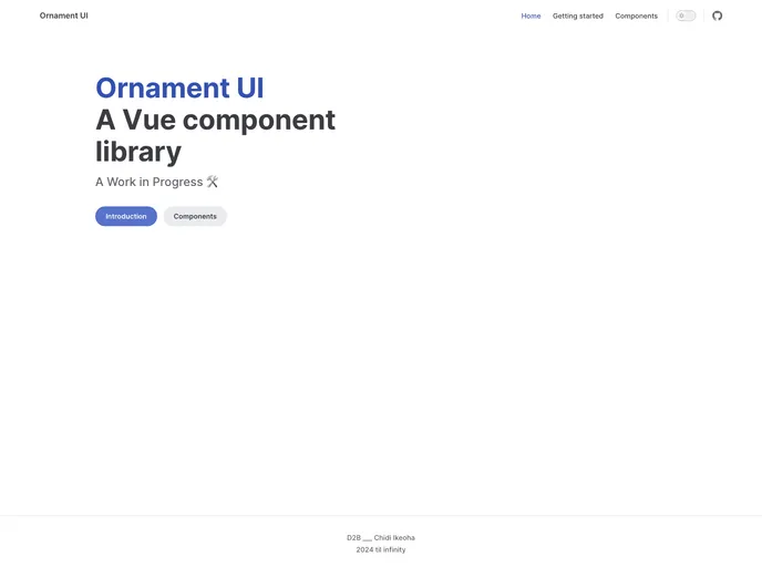 screenshot of Ornament UI