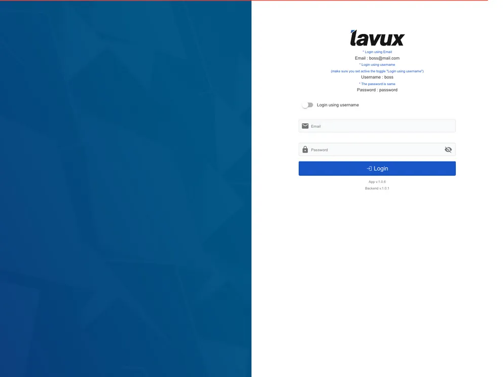 screenshot of Lavux