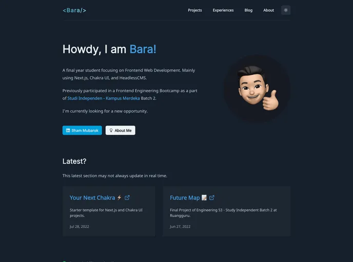 screenshot of Portfolio