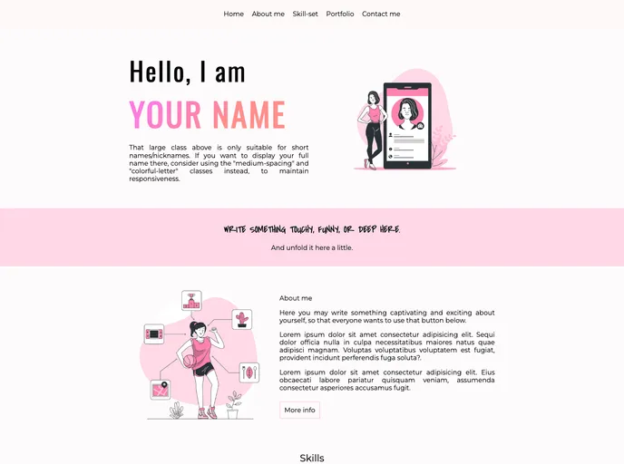 screenshot of Portfolio Template
