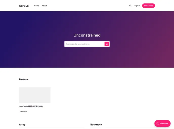 screenshot of Gary Lai.com