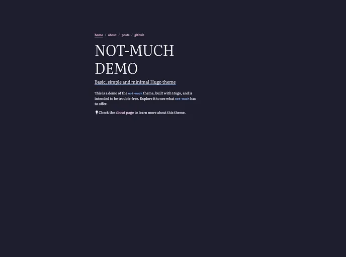 screenshot of Not Much