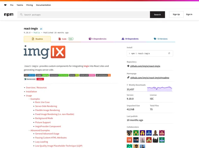 React Imgix
