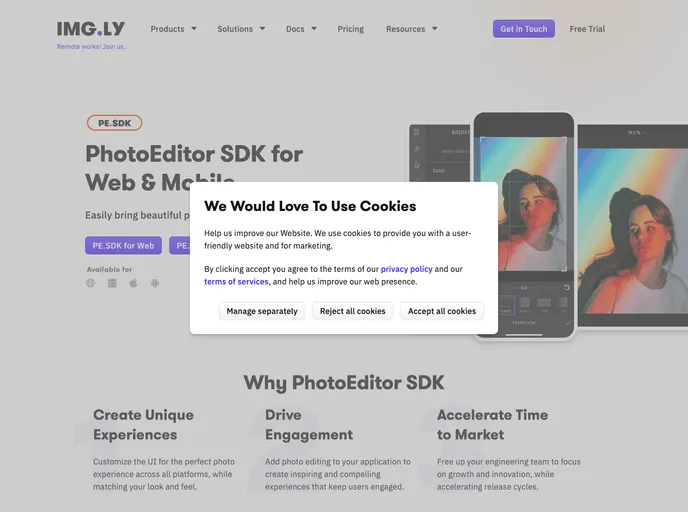 screenshot of Imgly Sdk Html5