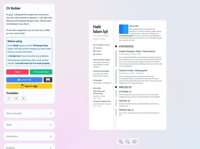 Cv Builder screenshot