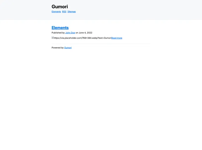 screenshot of Gumori