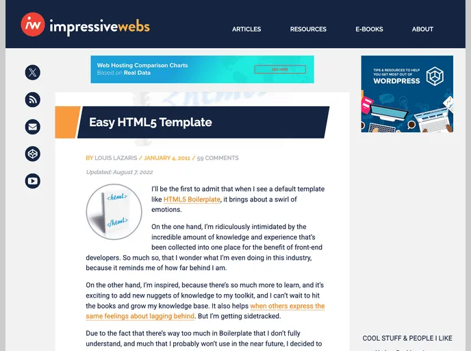 screenshot of Easy HTML5 Template