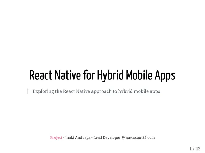 screenshot of React Native Demo