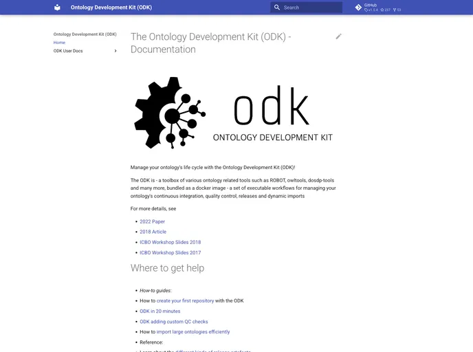 screenshot of Ontology Development Kit