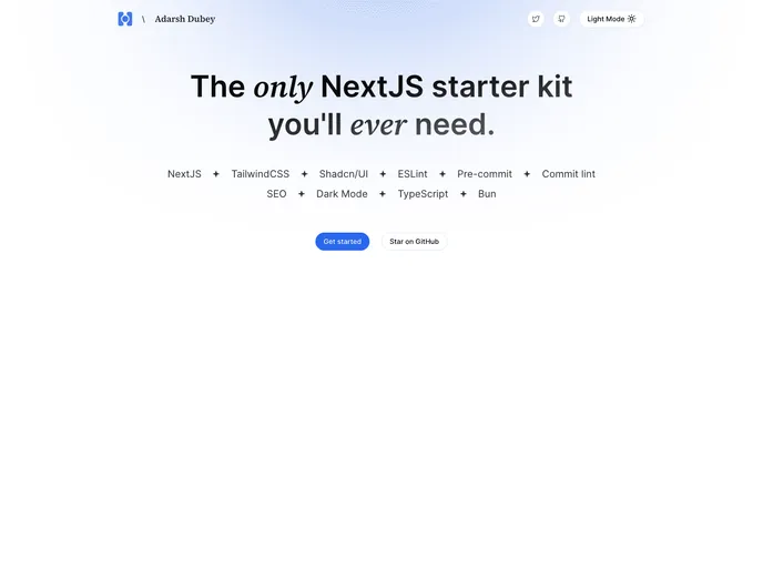 Nextjs Starter screenshot