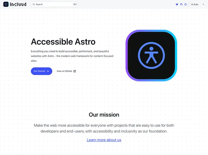 Accessible Astro Docs screenshot