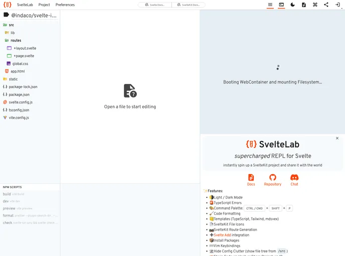 screenshot of Svelte Iconoir