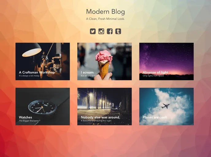 screenshot of Jekyll_modern Blog