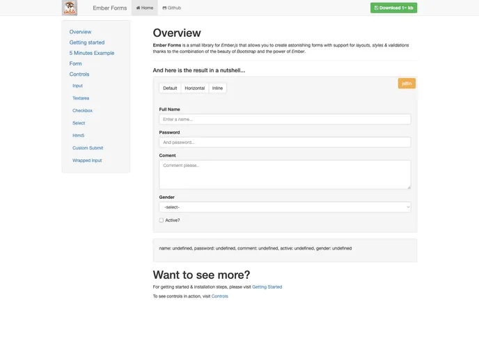 screenshot of Ember Forms