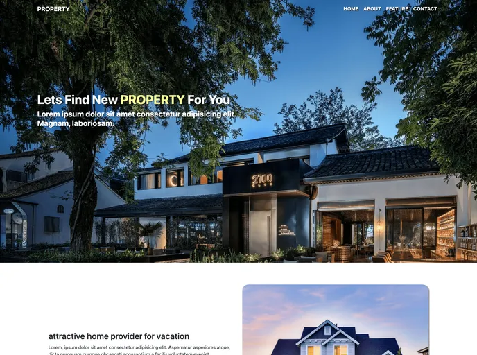 screenshot of Landing Page Bootstrap