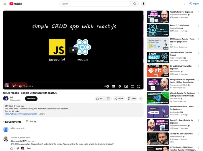screenshot of Simple Crud Reactjs Nextjs