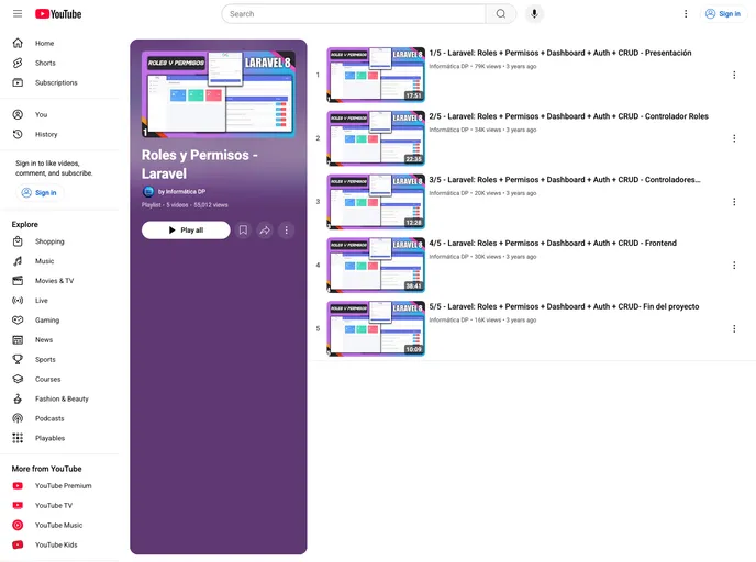 screenshot of Laravel8_roles_permisos_crud