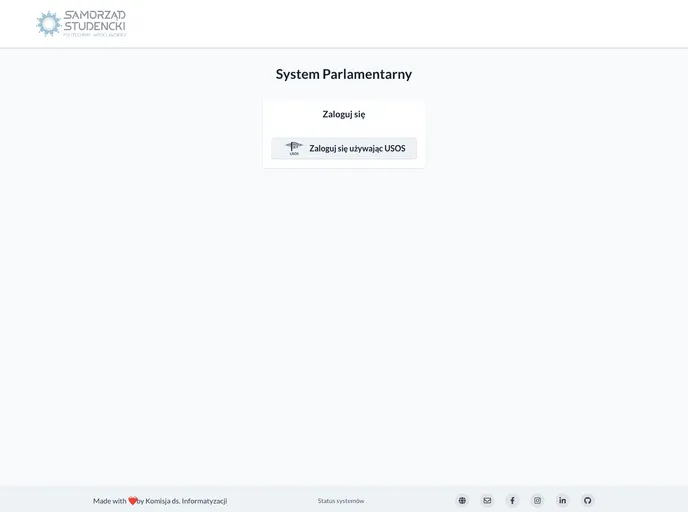 screenshot of Parliamentary System