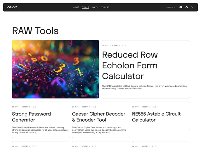 screenshot of HTML5 Experiments