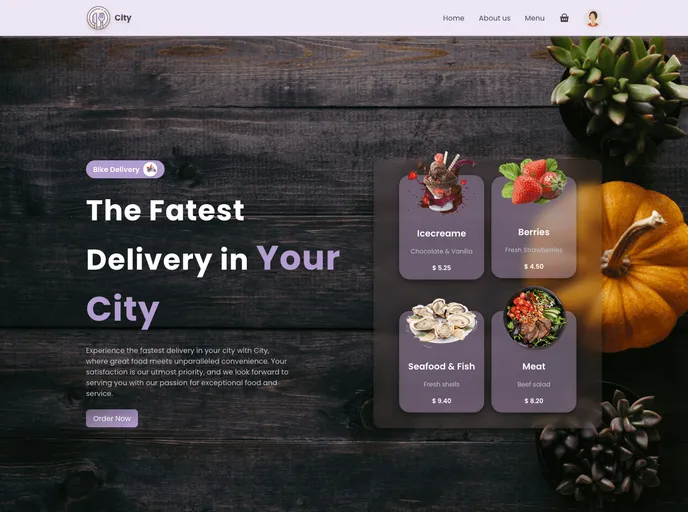 screenshot of Food App