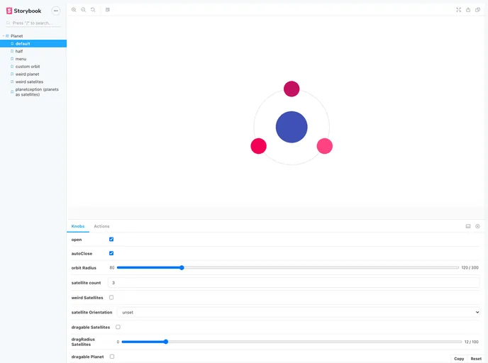 React Planet screenshot