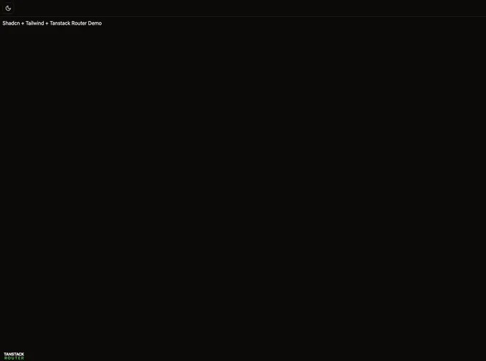 screenshot of Tw Shadcn Tanstack Boilerplate
