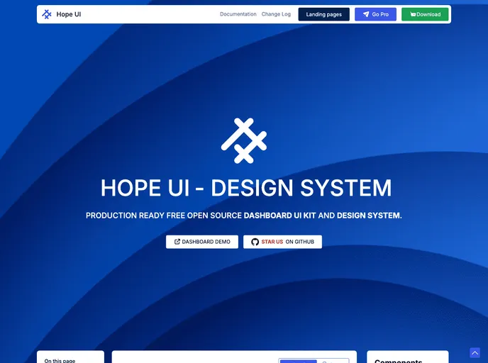 screenshot of Hope UI React Admin UI For Developer