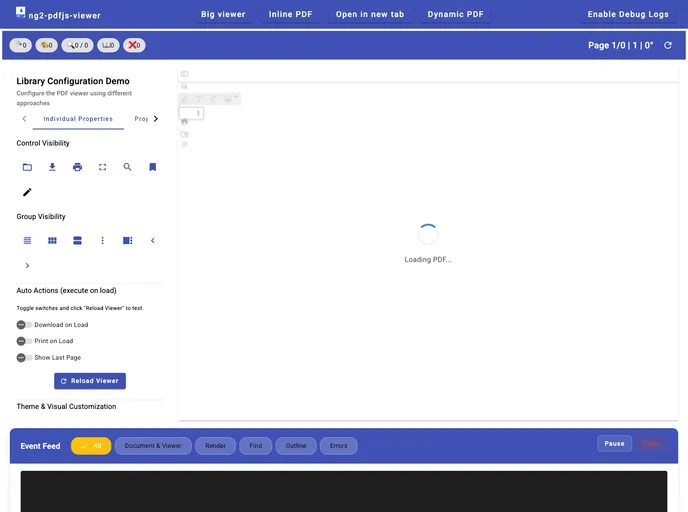 screenshot of Ng2 Pdfjs Viewer