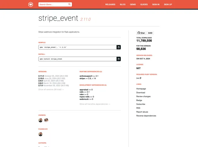 screenshot of Stripe_event
