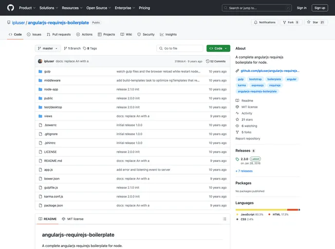 screenshot of Angularjs Requirejs Boilerplate