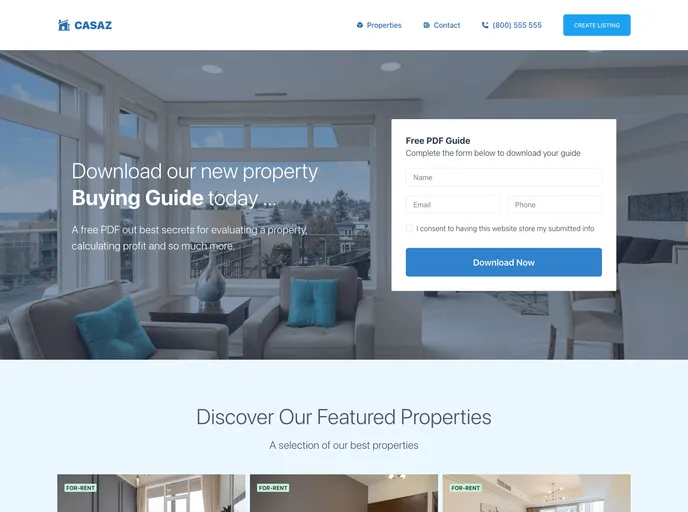 screenshot of Real Estate