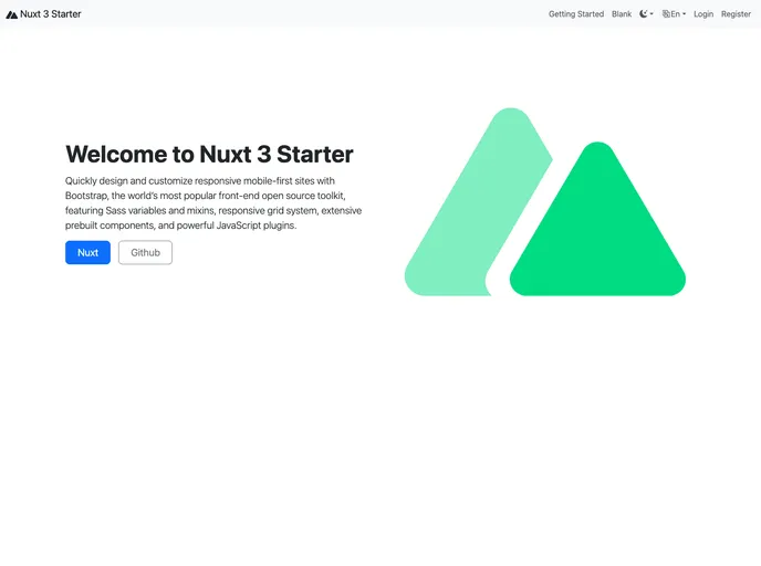 Nuxt3 Starter screenshot