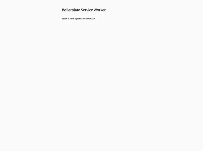 screenshot of Boilerplate Service Worker