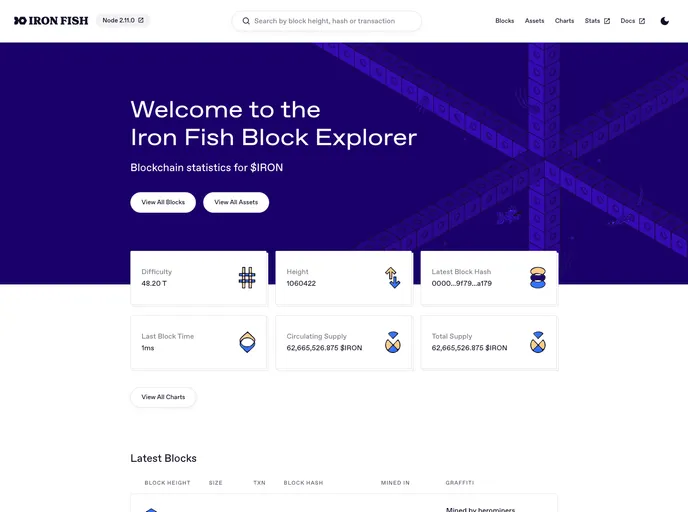 screenshot of Block Explorer