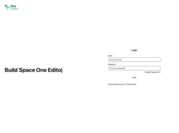 screenshot of One Editor