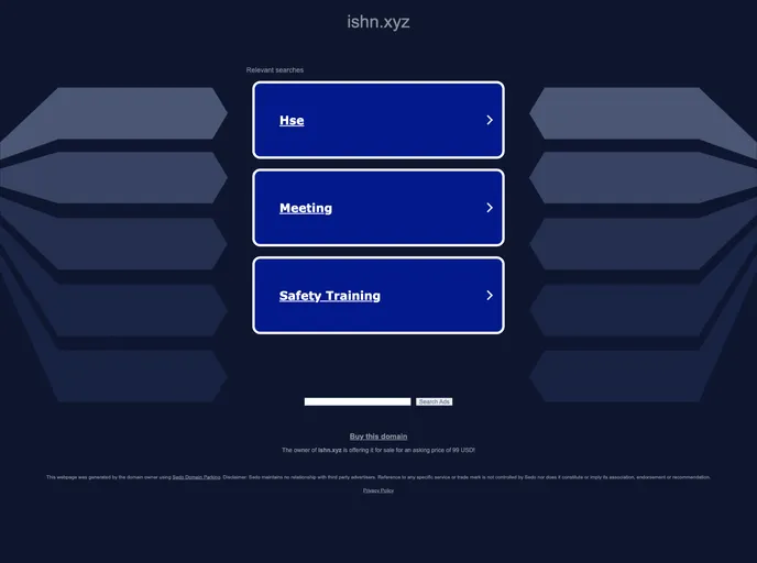 screenshot of Ishn.xyz