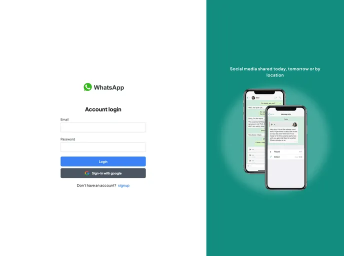 screenshot of Whatsapp V2 Clone