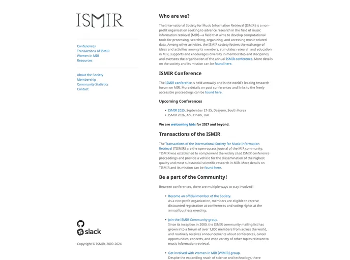 screenshot of Ismir Home