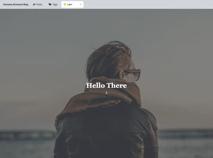 screenshot of Eleventy Kickstart Blog