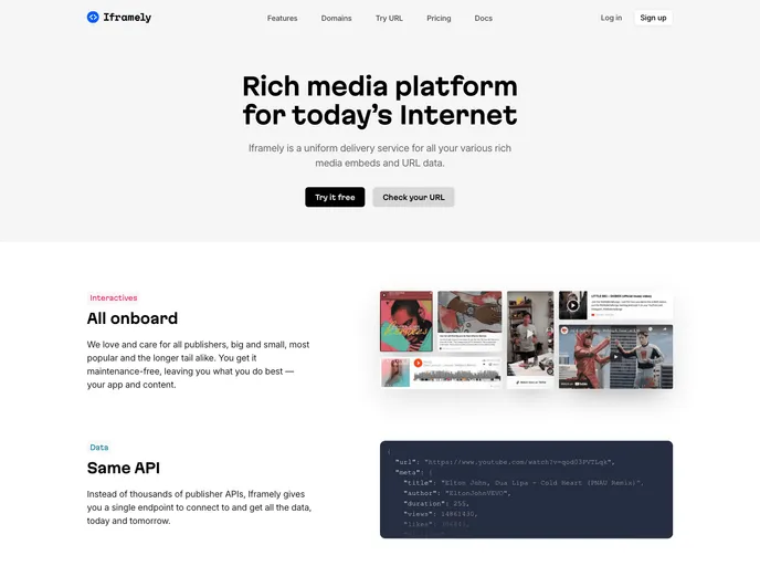 screenshot of Meteor Oembed