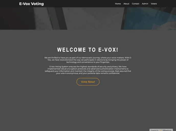 screenshot of Online Voting System