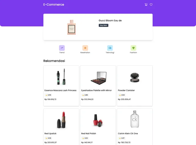 E Commerce screenshot