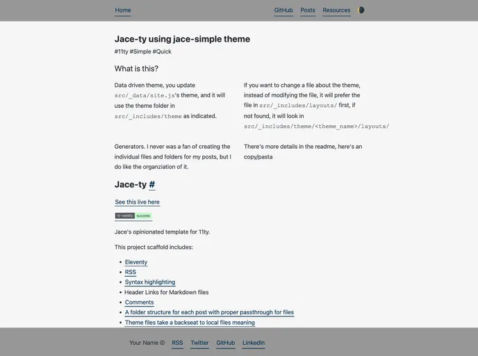 screenshot of Jace Ty