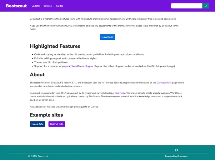 screenshot of Bootscout Theme