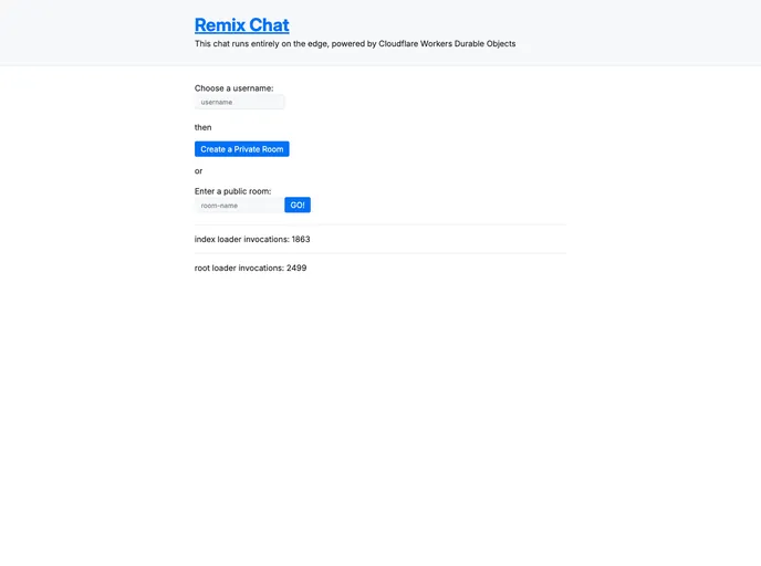 screenshot of Remix Cloudflare Worker Template