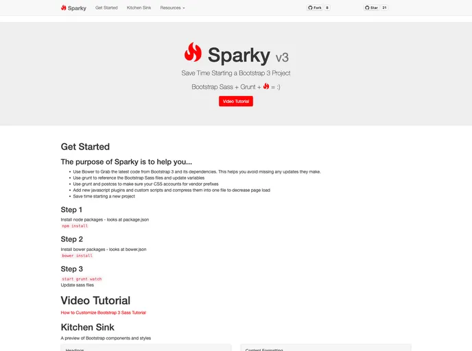 screenshot of Sparky