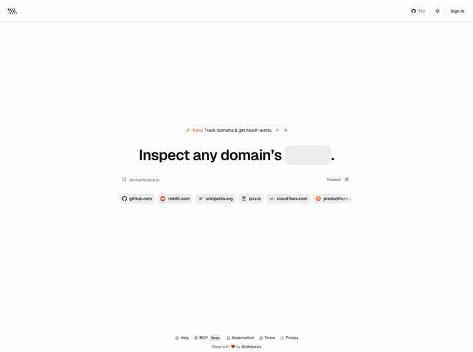 Domainstack.io screenshot